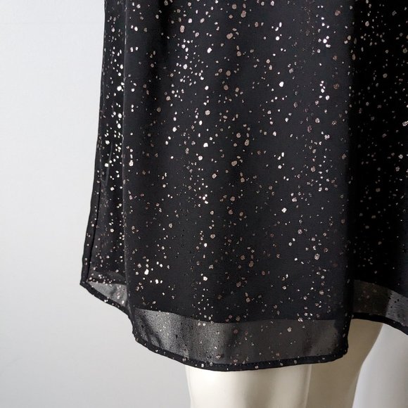 Signature By Reitmans - Black w/ Rose Gold Sparkle Dots Dress - Size XXL - NWT - Picture 4 of 8